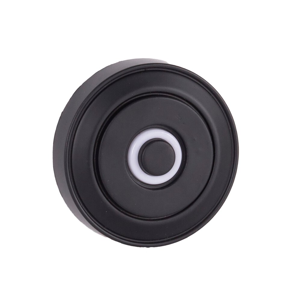 Craftmade Surface Mount Lighted Push Button Door Bell With Round Led Halo Light In Flat Black