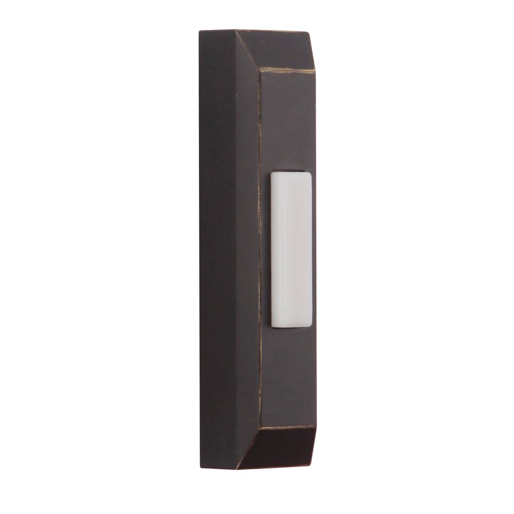 Craftmade Surface Mount Lighted Push Button Door Bell With Thin Rectangle Profile In Antique Bronze