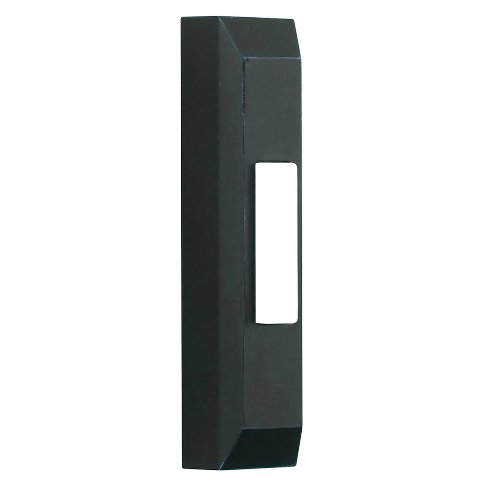 Craftmade Surface Mount Lighted Push Button Door Bell With Thin Rectangle Profile In Flat Black
