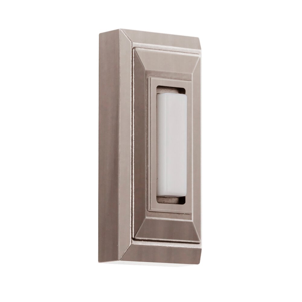 Craftmade Stepped Rectangle Surface Mount Lighted Push Button Door Bell In Antique Pewter