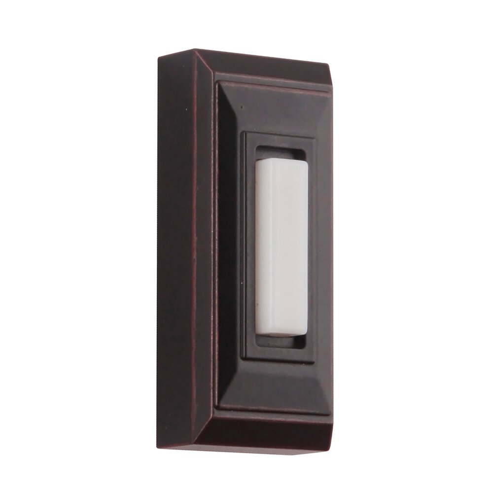 Craftmade Surface Mount Lighted Push Button Door Bell With Stepped Rectangle In Oiled Bronze Gilded