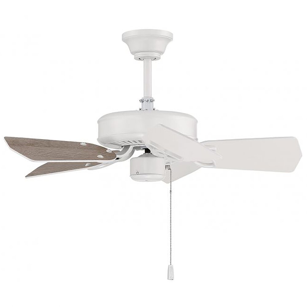 Craftmade 30" Ceiling Fan With Blades Included In White