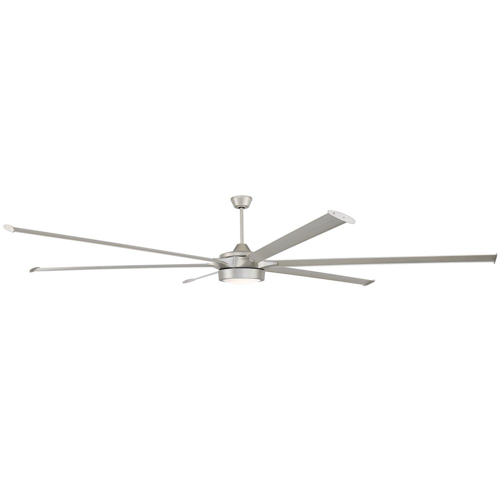 Craftmade 102" Indoor/Outdoor Fan With Blade Light Kit Included In Painted Nickel And Frost White Glass