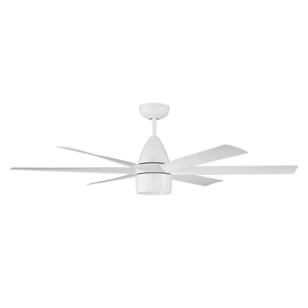 Craftmade 54" Fan In White And Frost White Acrylic Fixture