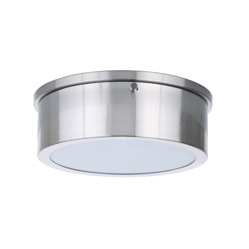 Craftmade 9" Led Flushmount In Brushed Polished Nickel And Frosted Acrylic Fixture