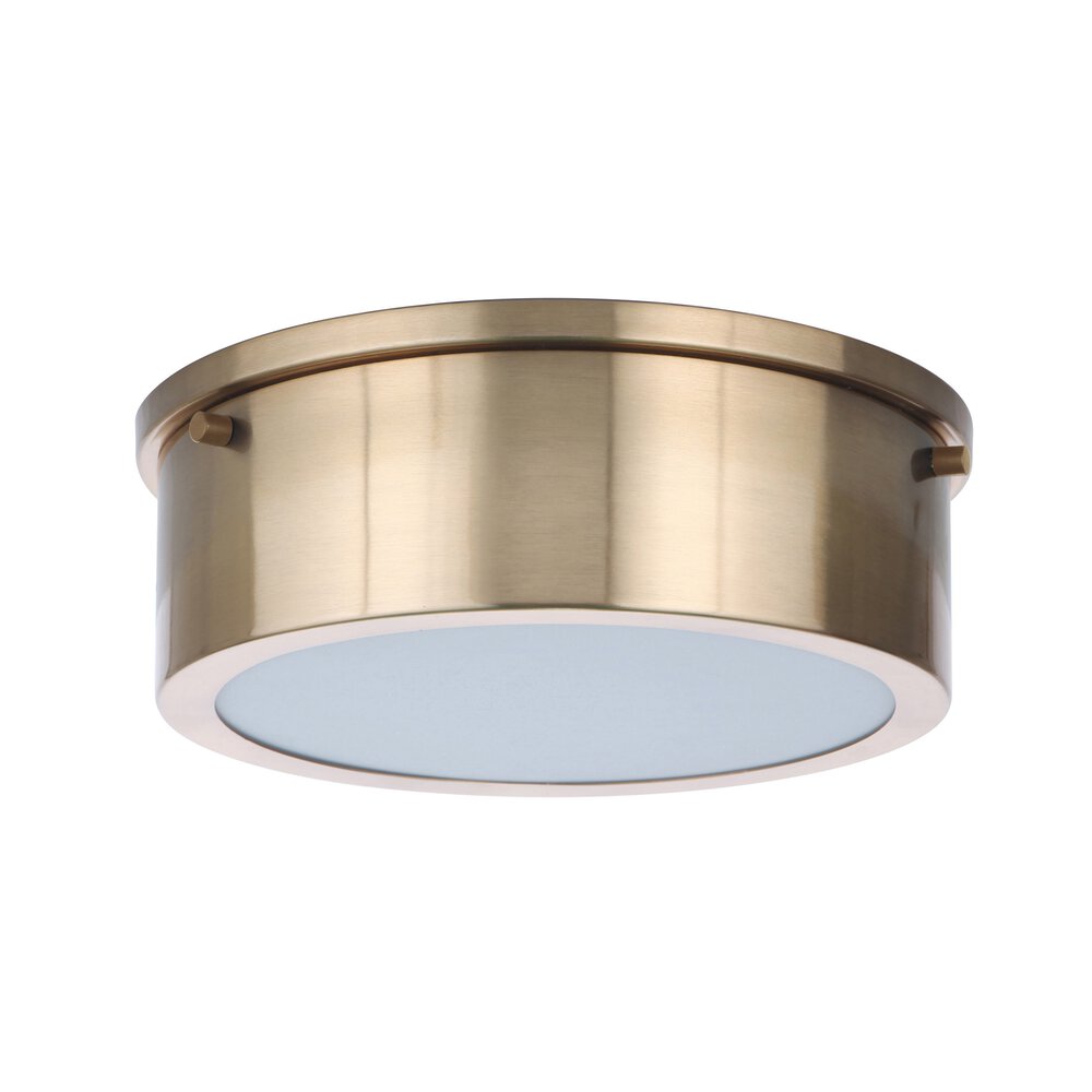 Craftmade 9" Led Flushmount In Satin Brass And Frosted Acrylic Fixture