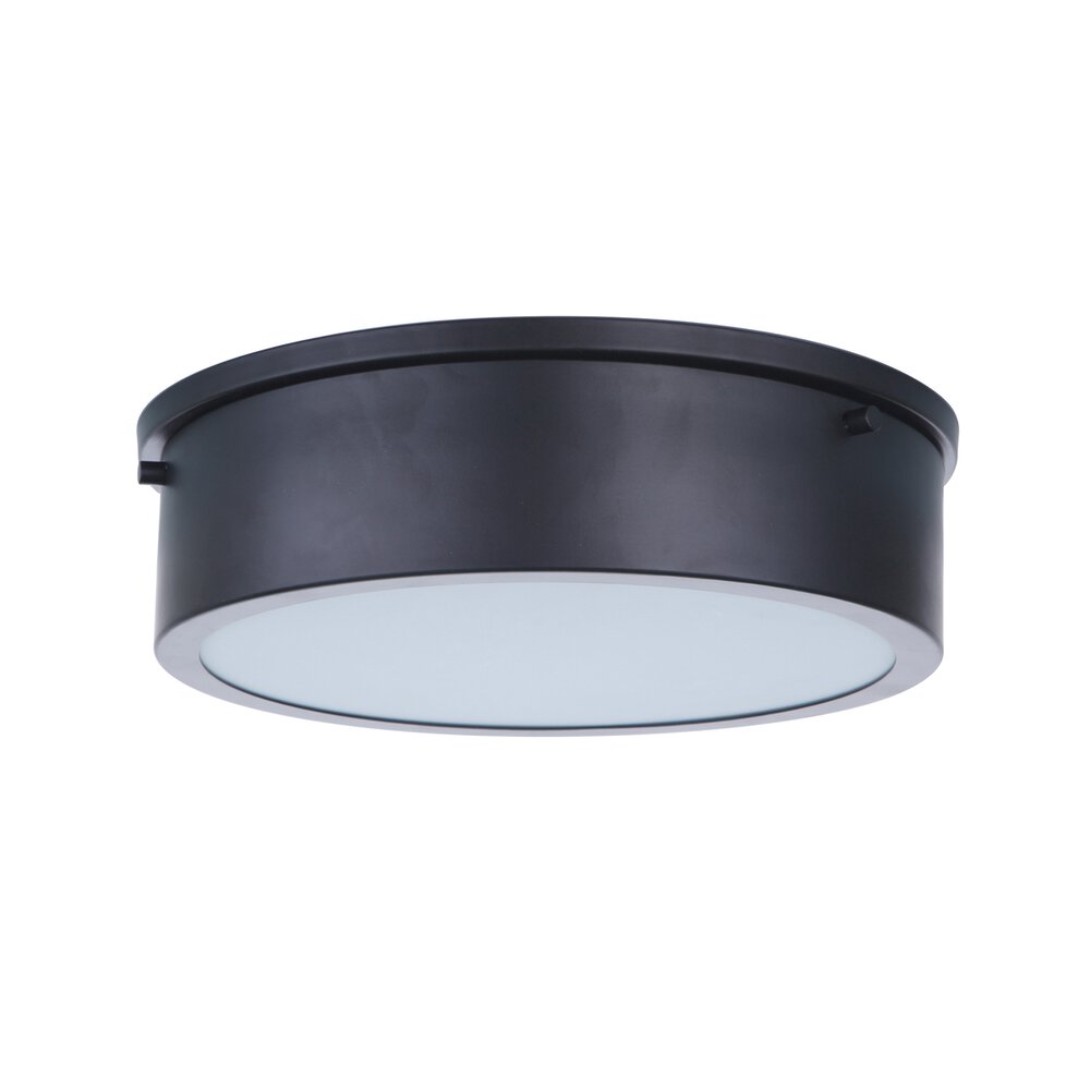 Craftmade 11" Led Flushmount In Flat Black And Frosted Acrylic Fixture