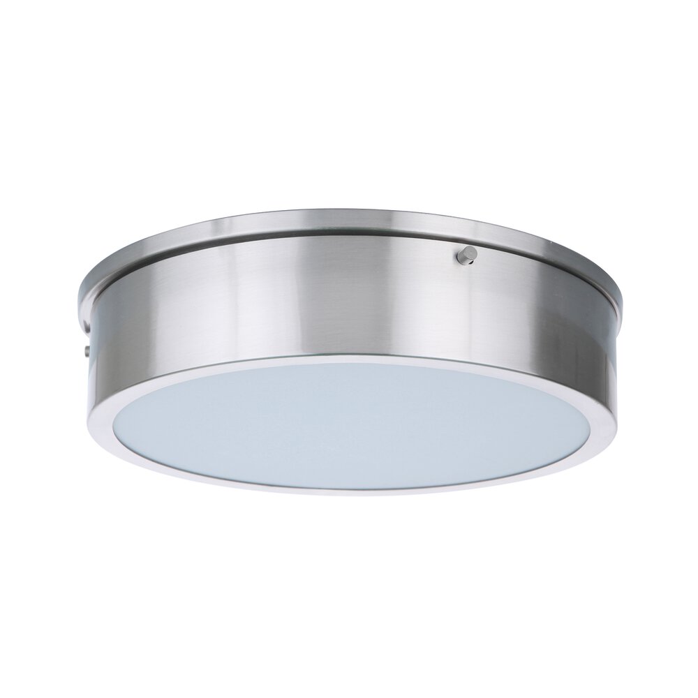 Craftmade 13" Led Flushmount In Brushed Polished Nickel And Frosted Acrylic Fixture