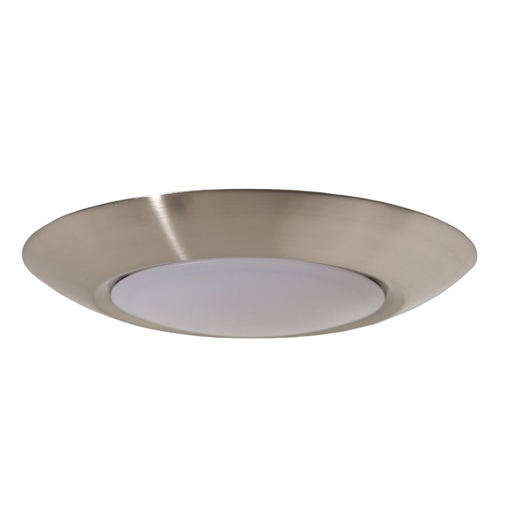 Craftmade 6" Led Slim Line Flushmount In Brushed Polished Nickel And Frosted Acrylic Fixture