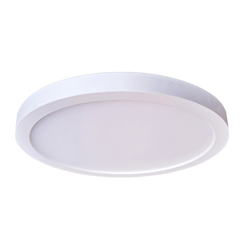 Craftmade 6" Led Slim Line Flushmount In White And Frosted Acrylic Fixture