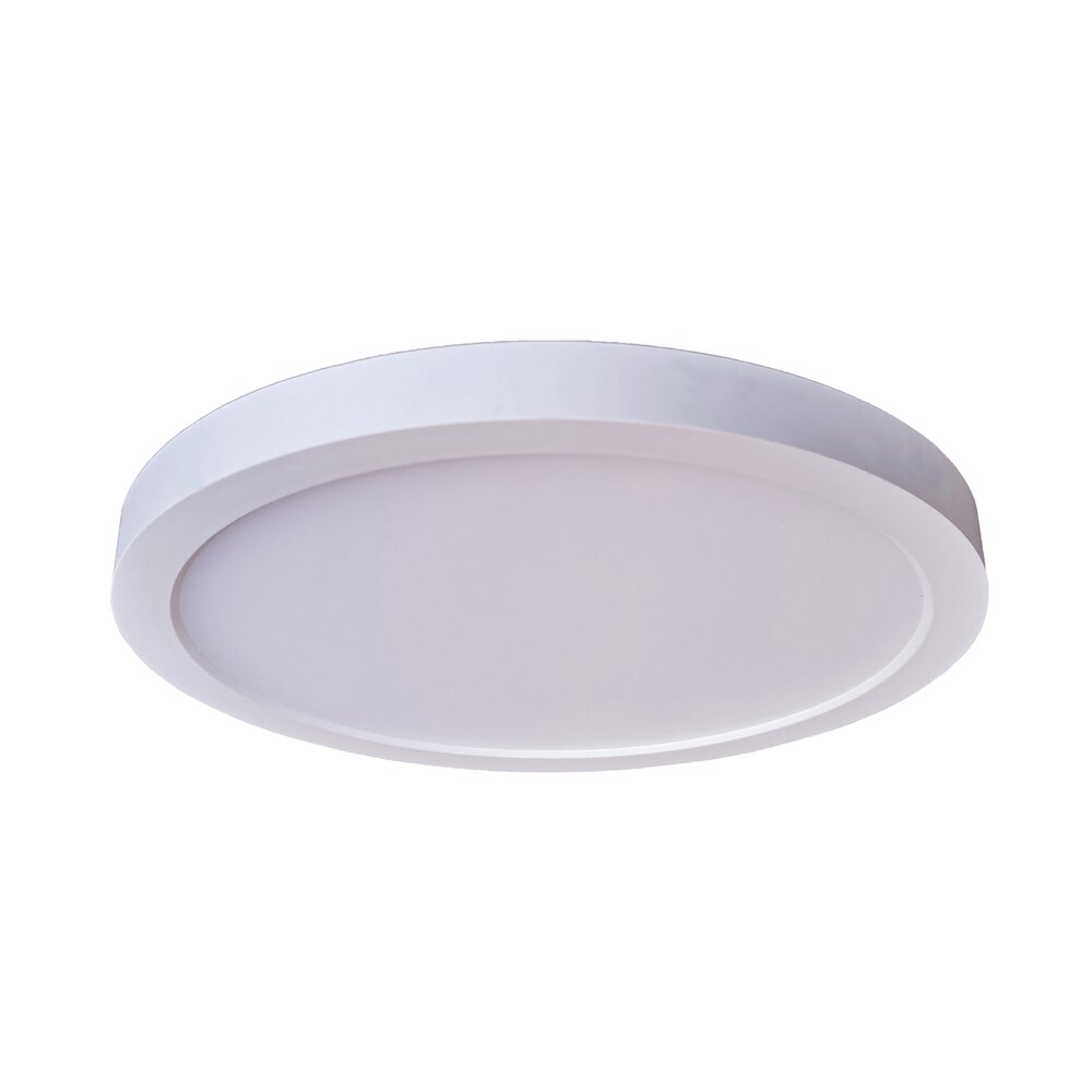 Craftmade 7" Led Slim Line Flushmount In White And Frosted Acrylic Fixture
