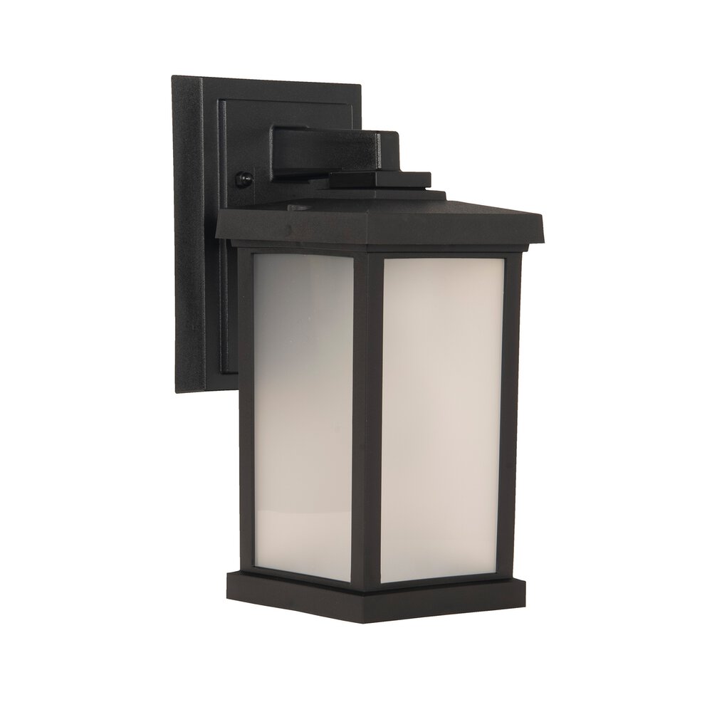Craftmade Outdoor Wall Mount In Matte Black And Frosted Polycarbonate Fixture