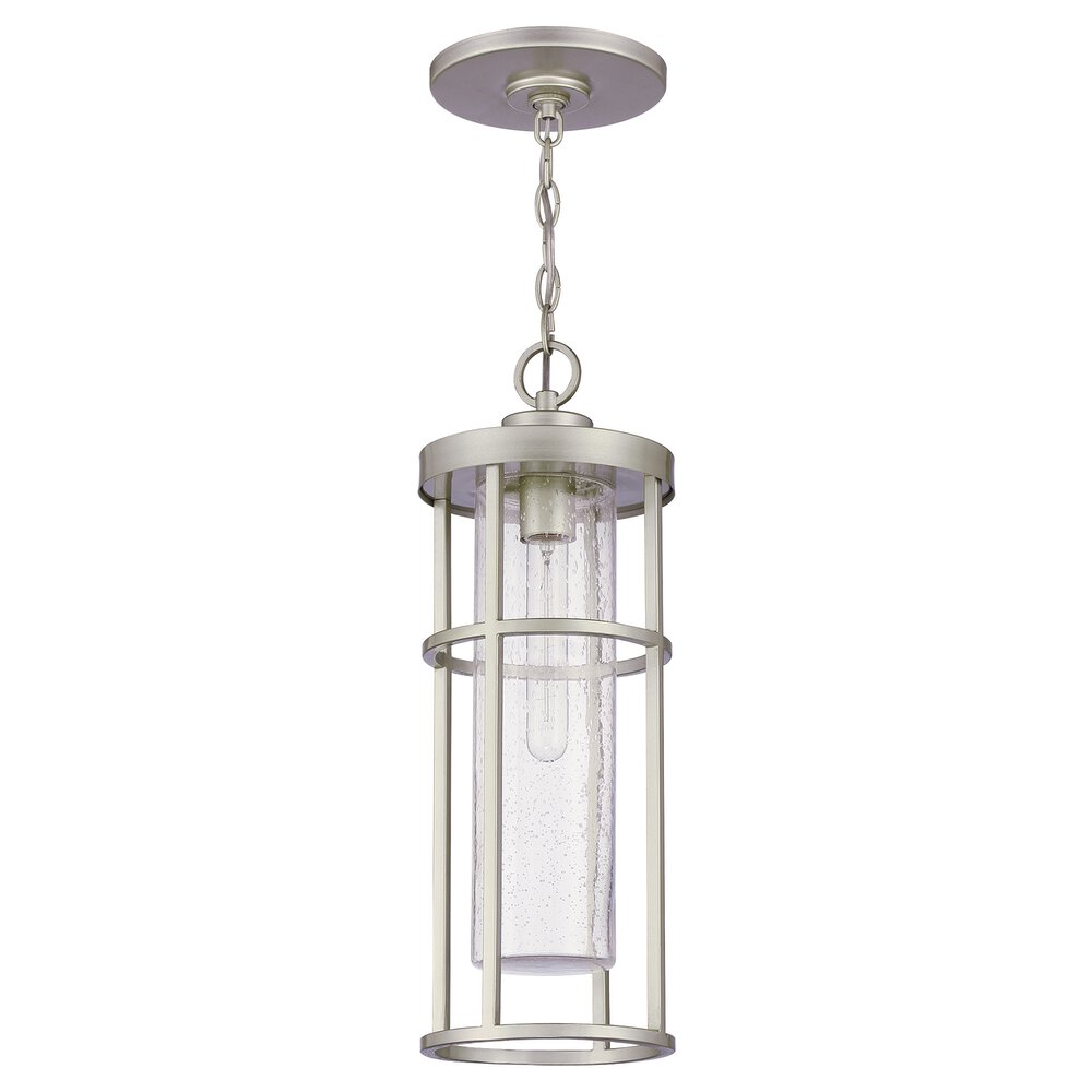 Craftmade 1 Light Pendant In Satin Aluminum And Seeded Glass
