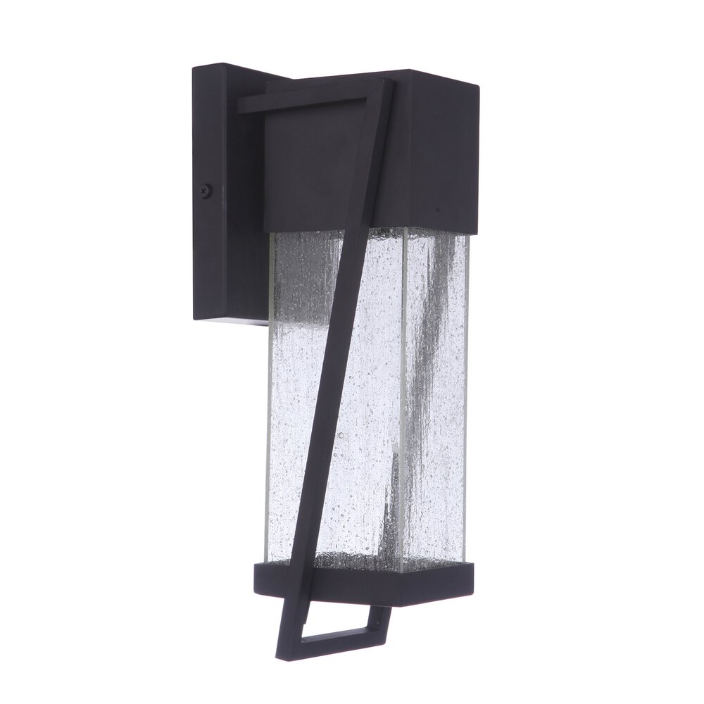 Craftmade Outdoor Lantern Led Light In Midnight And Seeded Glass