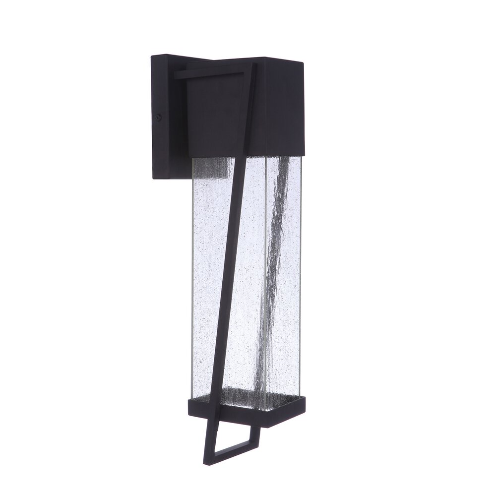 Craftmade Outdoor Lantern Led Light In Midnight And Seeded Glass