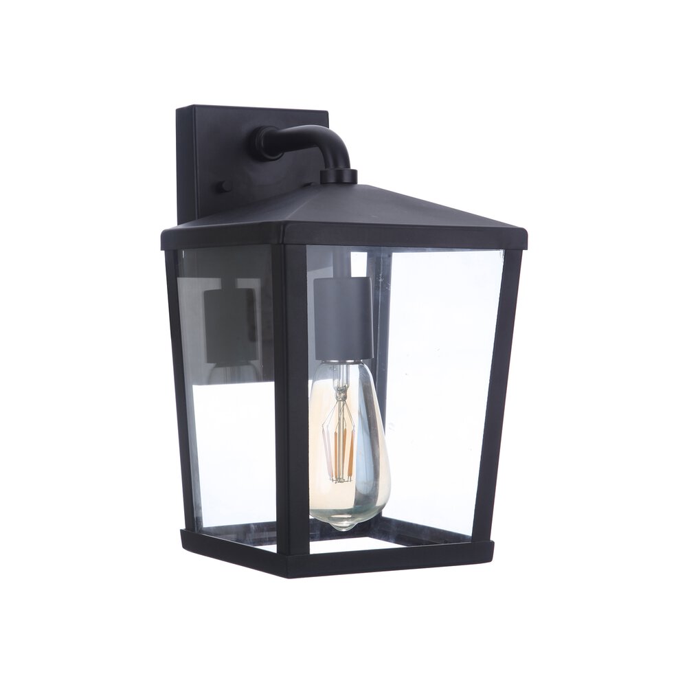 Craftmade Outdoor Lantern 1 Light In Midnight And Clear Glass