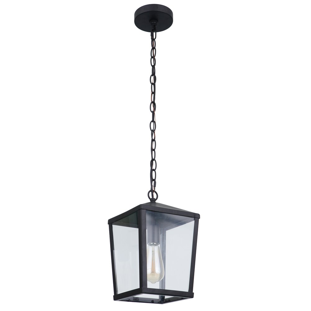 Craftmade Outdoor Pendant 1 Light In Midnight And Clear Glass