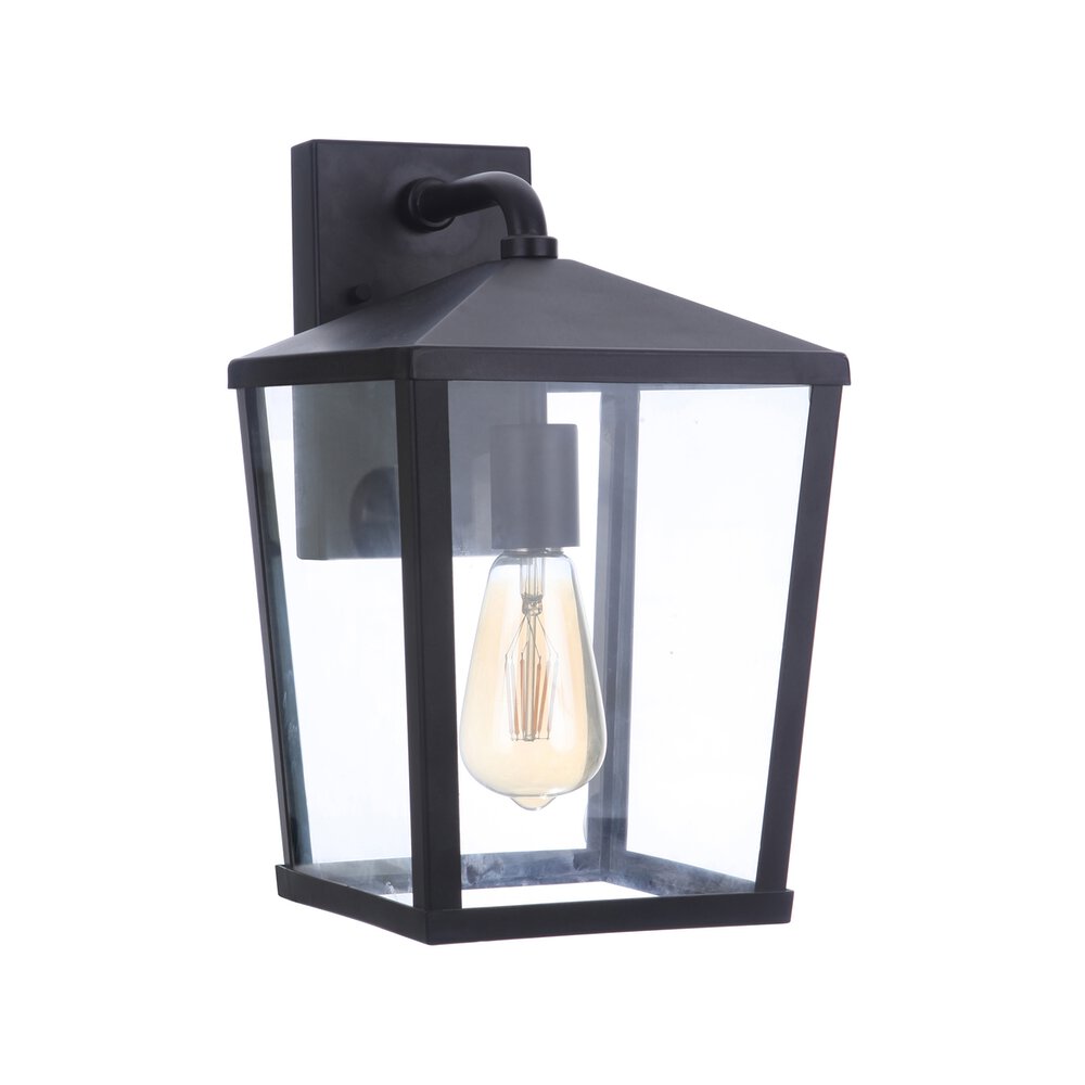 Craftmade Outdoor Lantern 1 Light In Midnight And Clear Glass