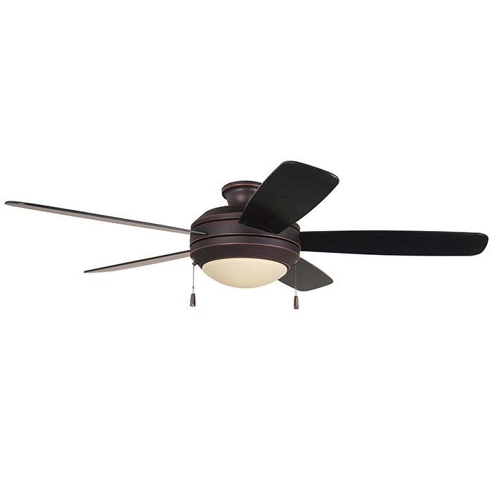 Craftmade 52" Ceiling Fan in Oiled Bronze Gilded with Walnut/Oiled Bronze Blades and White Frost Glass
