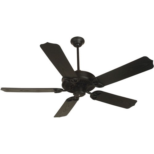 Craftmade 52" Outdoor Patio Ceiling Fan with Outdoor Standard Blades in Flat Black