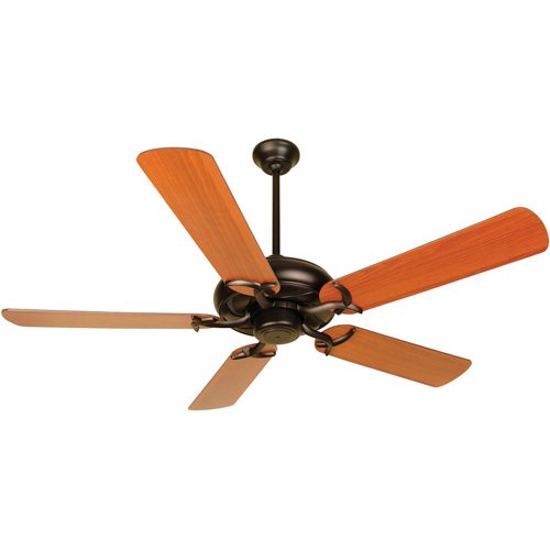 Craftmade 52" Ceiling Fan in Oiled Bronze with Plus Reversible Blades in Cherry/Rosewood