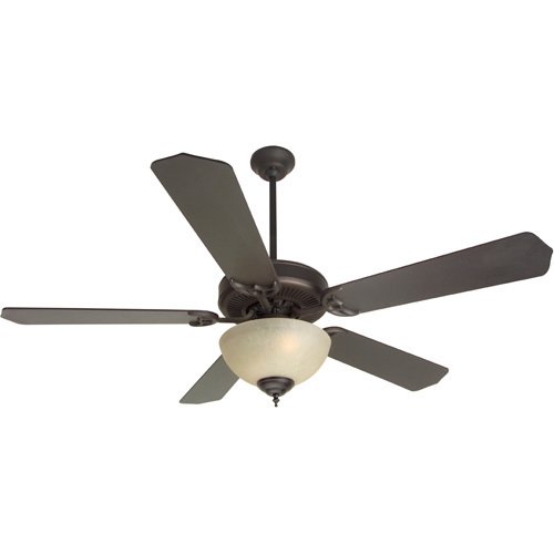 Craftmade 52" CD Ceiling Fan with Contractor Blades in Oiled Bronze and Light Kit