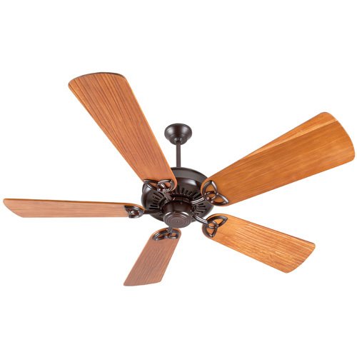Craftmade 54" Ceiling Fan in Oiled Bronze with Premier Blades in Hand Scraped Teak
