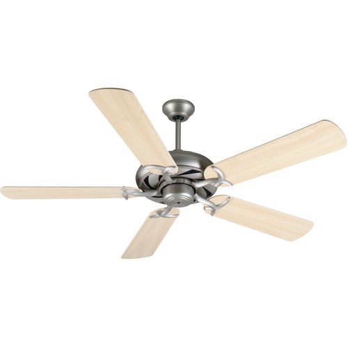 Craftmade 52" Ceiling Fan in Brushed Nickel with Plus Blades in Maple