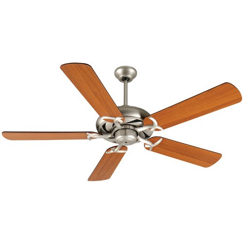 Craftmade 52" Ceiling Fan in Brushed Nickel with Plus Reversible Blades in Cherry/Rosewood