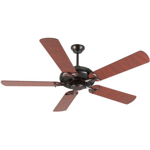 Craftmade 52" Ceiling Fan in Oiled Bronze with Plus Blades in Rosewood