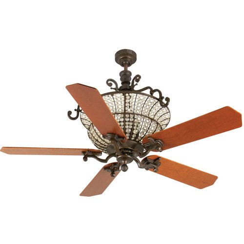 Craftmade 52" Ceiling Fan in Peruvian with Custom Wood Blades in Cherry