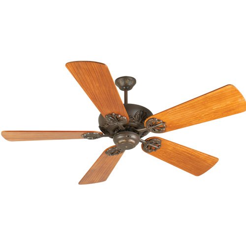 Craftmade 54" Ceiling Fan in Aged Bronze with Premier Blades in Hand Scraped Teak