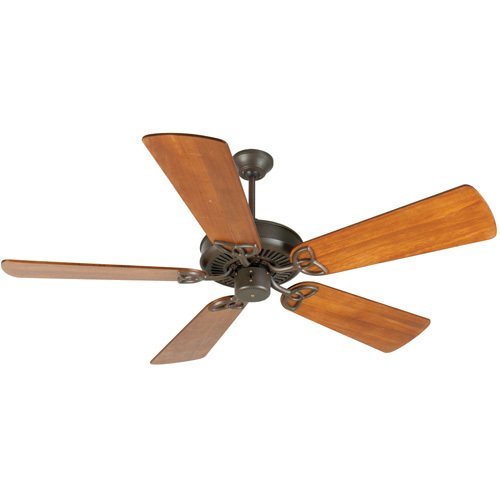 Craftmade 54" Ceiling Fan in Aged Bronze with Premier Blades in Distressed Teak