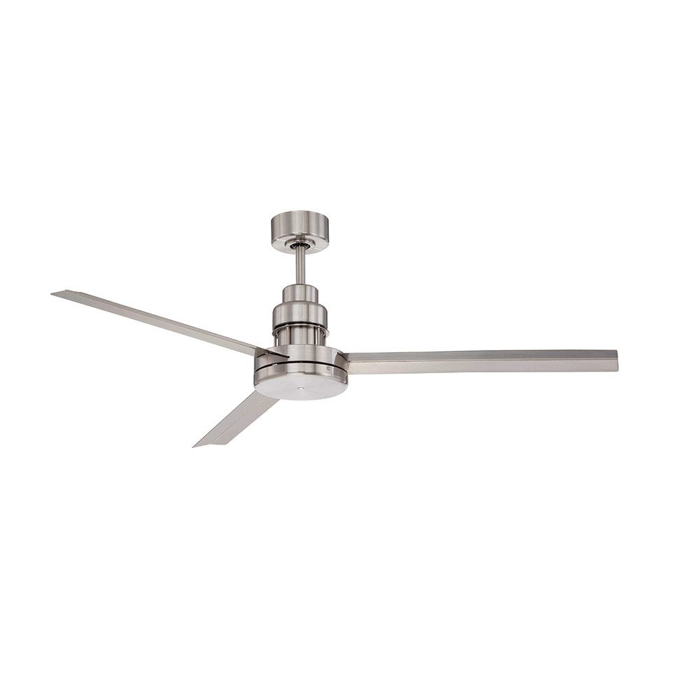 Craftmade 54" Ceiling Fan in Brushed Polished Nickel with Brushed Polished Nickel Blades