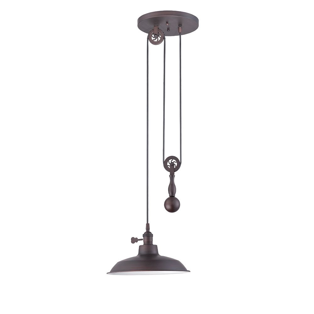 Craftmade 1 Light Pully Pendant in Aged Bronze