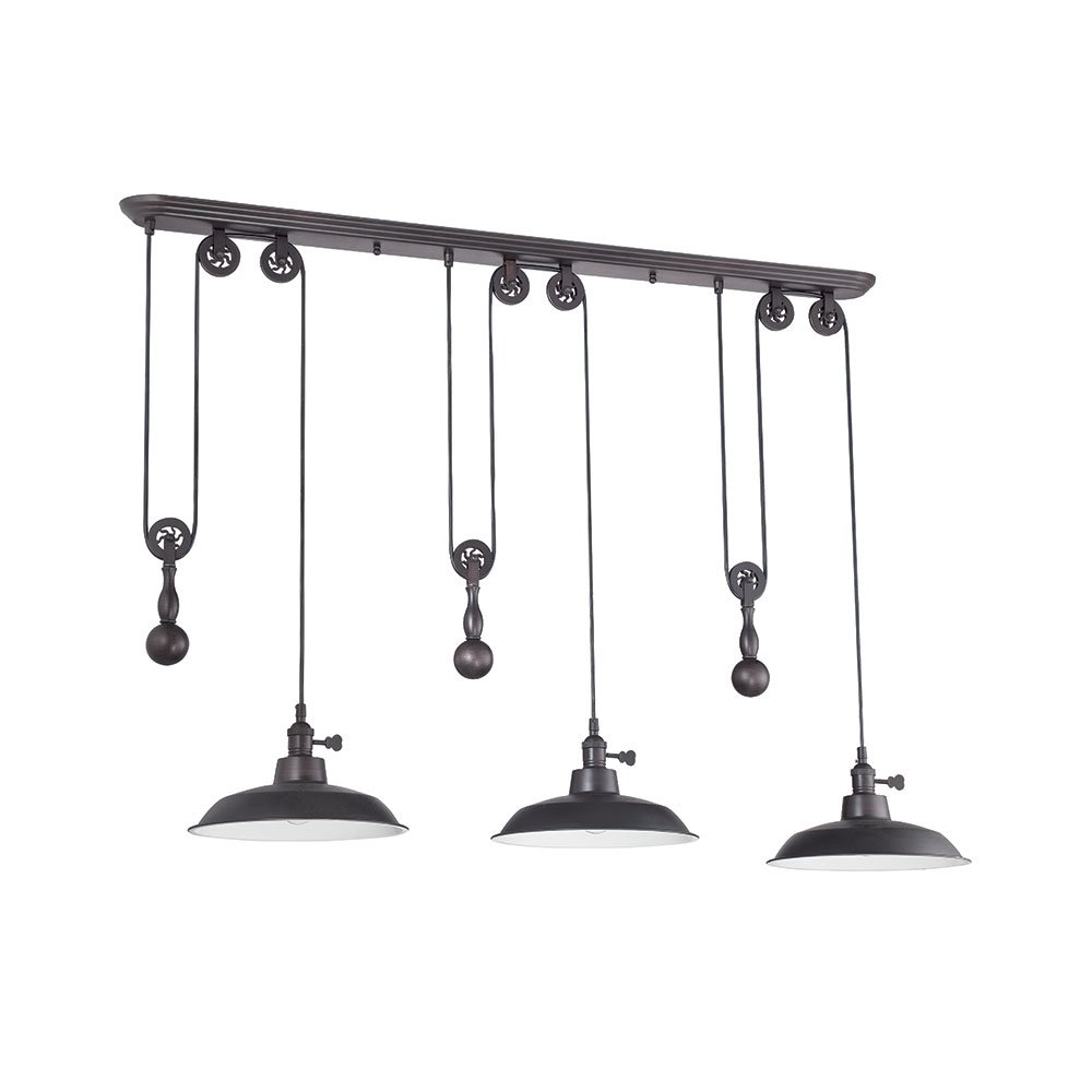 Craftmade 3 Light Pully Pendant in Aged Bronze