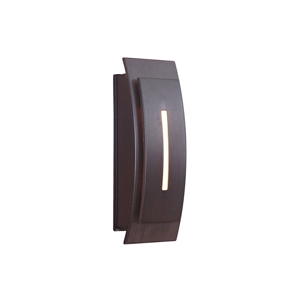 Craftmade LED Contemporary Curved Door Bell in Aged Iron