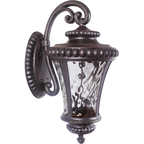 Craftmade 16" Exterior Wall Light in Peruvian Bronze with Clear Hammered Glass