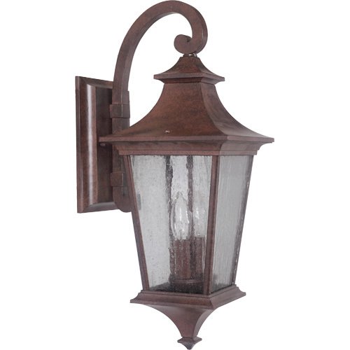 Craftmade 8" Exterior Wall Light in Aged Bronze with Clear Seeded Glass