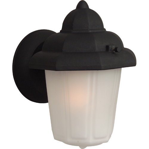 Craftmade 6" Wall Light in Matte Black with Frosted Glass