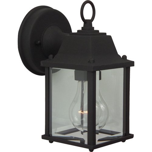 Craftmade 4 1/2" Exterior Wall Light in Matte Black with Clear Glass