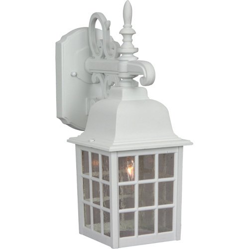 Craftmade 6" Exterior Wall Light in Matte White with Seeded Glass