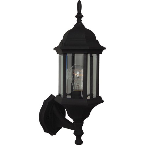 Craftmade 6 1/2" Exterior Wall Light in Matte Black with Clear Beveled Glass