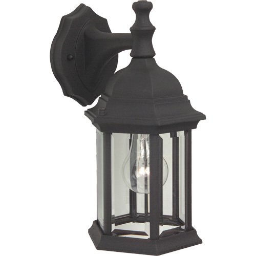Craftmade 6 1/2" Exterior Wall Light in Matte Black with Clear Beveled Glass