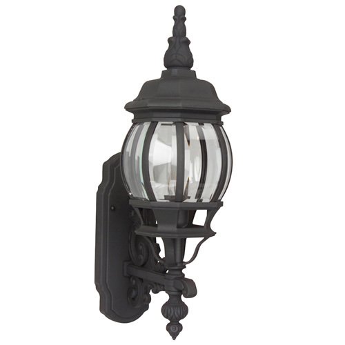 Craftmade 6 1/2" Exterior Dual Wall Mount Lamp in Matte Black with Clear Beveled Glass