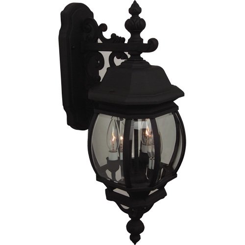 Craftmade 8" Exterior Wall Light in Matte Black with Clear Beveled Glass