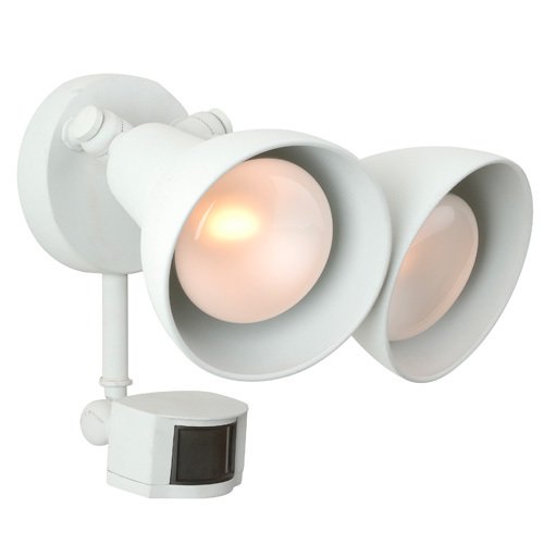 Craftmade 10 3/4" Exterior Covered Flood Light with Photocell & Motion Detection in Matte White