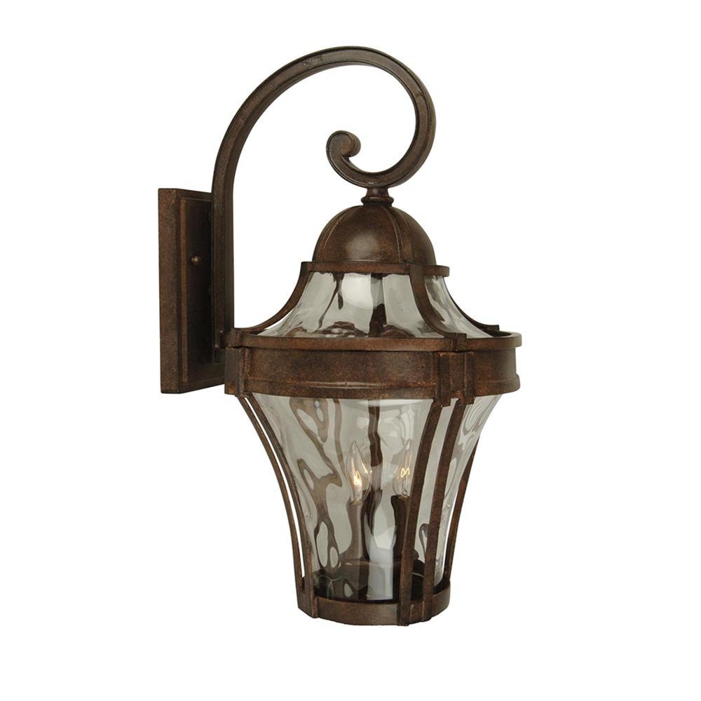 Craftmade Parish 1 Light Small Wall Mount in Aged Bronze with Clear Hammered Glass