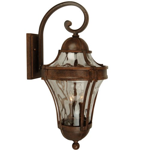 Craftmade 11" Exterior Wall Light in Aged Bronze with Clear Hammered Glass