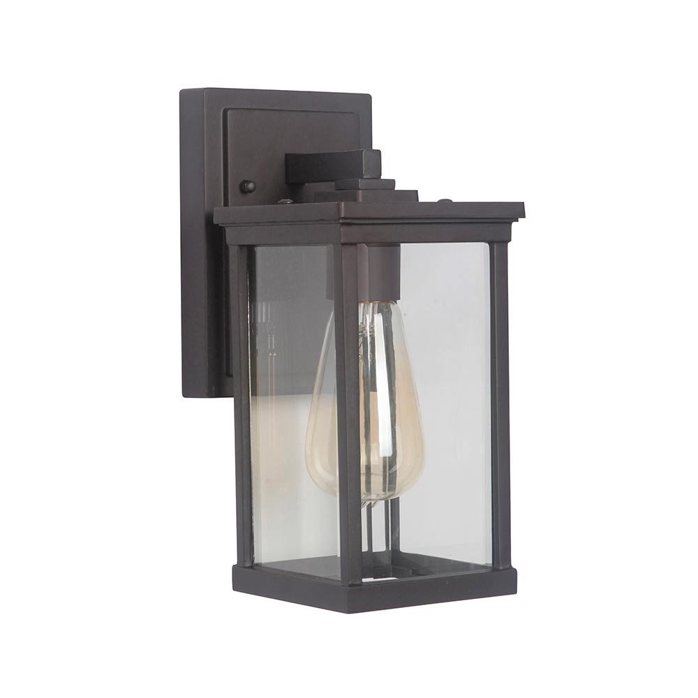Craftmade 1 Light Small Wall Mount in Oiled Bronze with Clear Beveled Glass